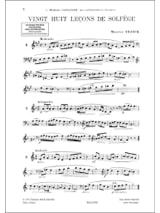 28 Leçons de solfège sans acc. - Maurice Franck